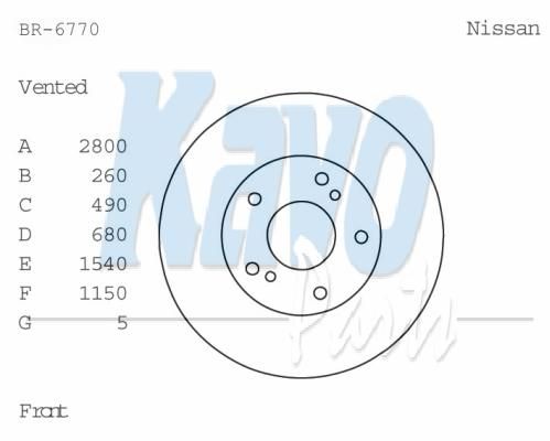 KAVO PARTS Тормозной диск BR-6770